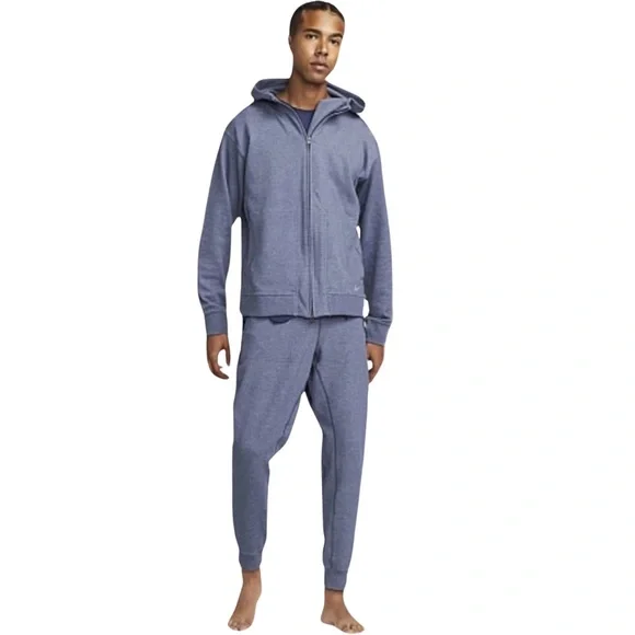 Nike Yoga DRI-Fit Restore Full Zip Fleece Hoodie in Blue DQ4876-410 - Picture 9 of 15